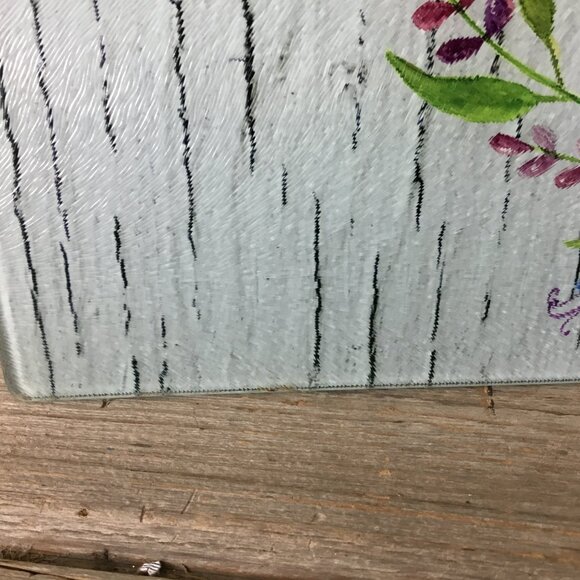 OOPS - Blue Flowers Bandana Pig Glass Cutting Board - Picture 10 of 10